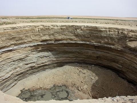 Mud crater